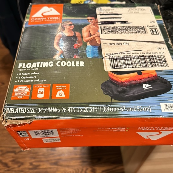 New win box, Ozark trail outdoor equipment, 36 can Floating Cooler - Picture 2 of 2